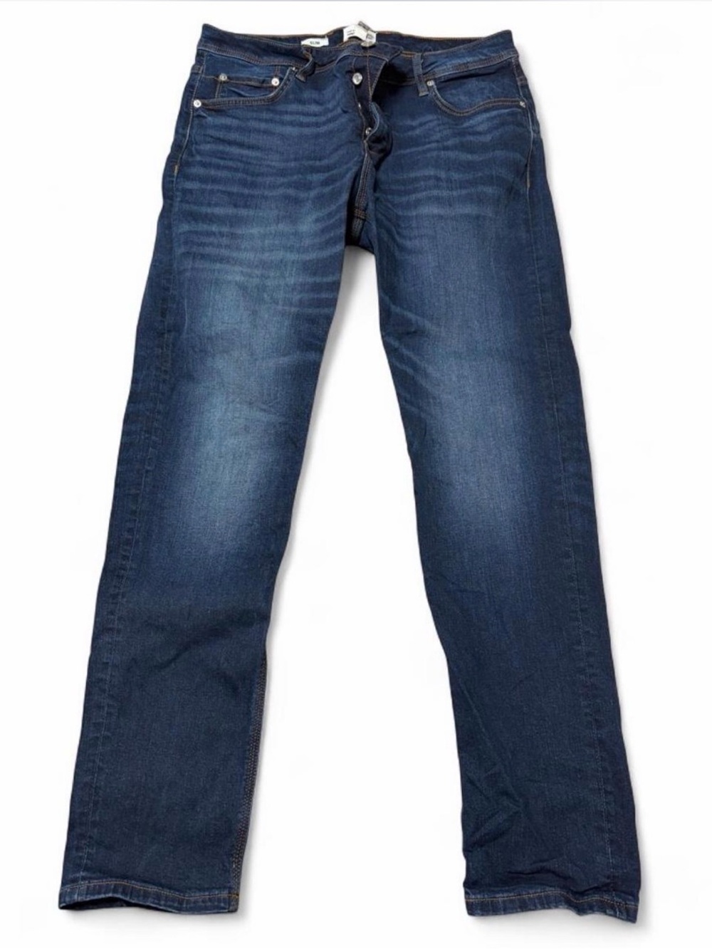 River Island Men's Dark Blue Slim Jeans